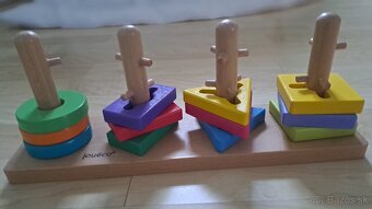 JOUÉCO Dreveny vlacik skladaci a Puzzle labyrinrh - 9