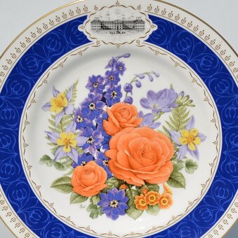 Krásne rozkvitnuté porcelánové taniere z Anglicka - 9