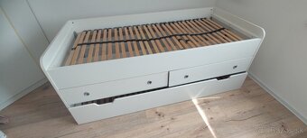Posteľ biela rozkladacia so šuflikmi - 9