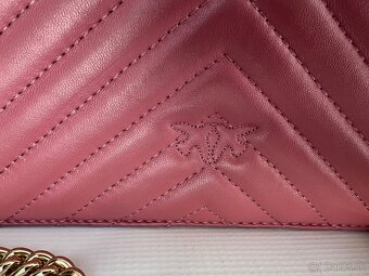 Pinko krasna kozena ruzova luxusna kabelka jedinecna farba - 9