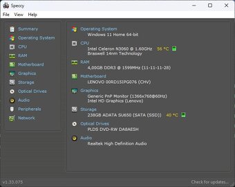 Lenovo Ideapad 110-15IBR /N3060/4GB RAM/HD/256GB SSD/Bat ok - 9