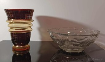 Stará váza Art Deco Bratři Podbirové Nový bor 30 te roky - 9
