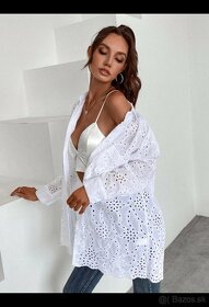ZARA - nádherná biela madeirová košeľa PC 49,95 € - 9