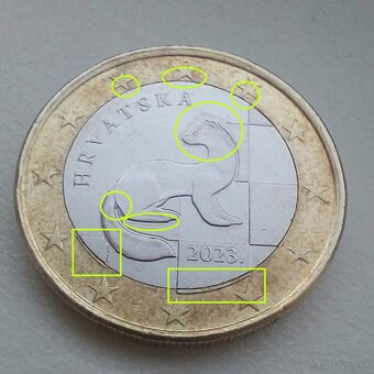 euromince s chybami razby + rôzne 10 a 20 centové mince - 9