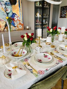 Krásna retro obedová súprava,posielam bezpečne kuriérom - 9