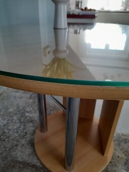 Drevene stolicky,cajova suprava 70te roky - 9