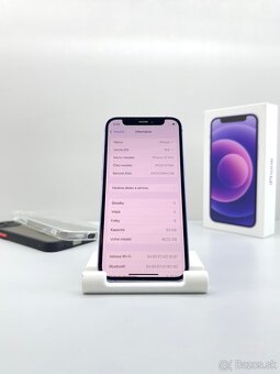 iPhone 12 MINI PURPLE NOVÁ BATÉRIA 100% ZDRAVIE - 9