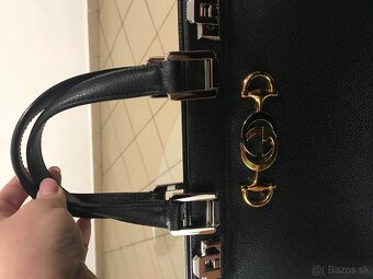 GUCCI ZUMI originál black bags kabelka+zlate nausnice - 9