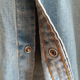 Vintage Levis modrá džínsová košeľa riflová košeľa L - 9