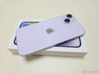 APPLE IPHONE 14 128GB PURPLE TOP STAV,BATERKA 100% - 9