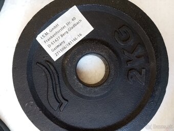 Nakladacie liatinové jednorúčky 3 x 10 kg - NOVÉ - 9