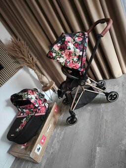 CYBEX MIOS Rose Gold/Spring Blossom Dark, kočík-3kombinácia - 9