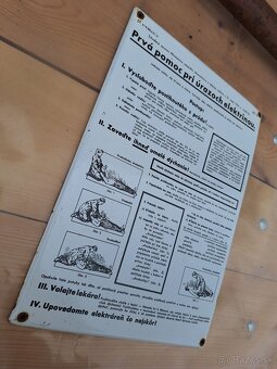 Smaltovaná tabula prvá pomoc - 9