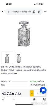 Karafa dekanter Bohemia Crystal Madison zberateľská kvalita - 9
