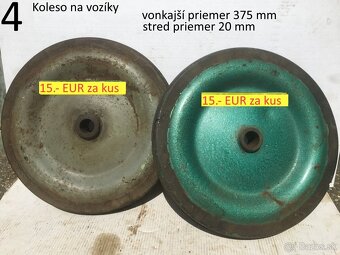 Kladky závesné a plné kolesá na vozíky - 9
