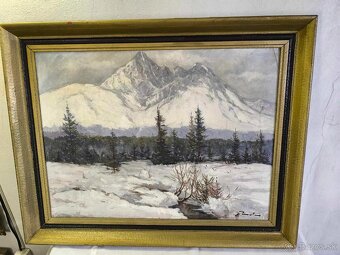 Olejomaľba na platne- Vysoké Tatry - 9