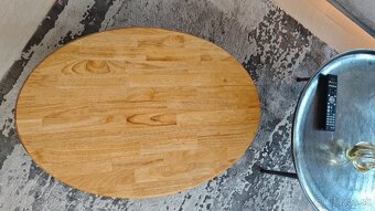 konferenčný stolík elipsa masív drevený škárovka - 9