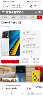 Xiaomi Poco X6 5G..  8gb/256gb..  Tmavá farba. - 9