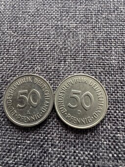 Nemecko - 50 Pfennig 7 ks : 1950, 1966, 1979, 1990, 1992 - 9