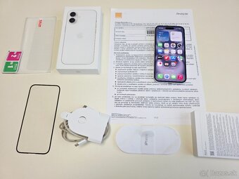 APPLE IPHONE 16 128GB WHITE TOP STAV BATERKA 100% - 9