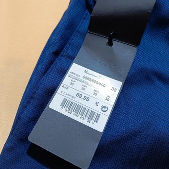 NOVÉ Massimo Dutti modré elegantné nohavice 100% vlna W30L33 - 9