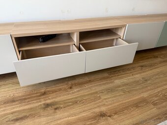 IKEA BESTÅ – rôzne skrinky a police (olivová/bledošedá) - 9