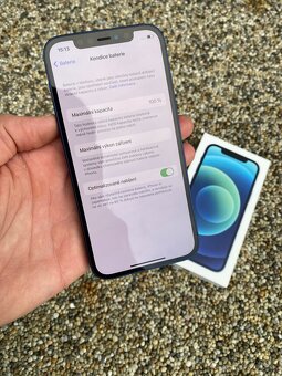 iPhone 12 mini - baterie 100% blue - 9