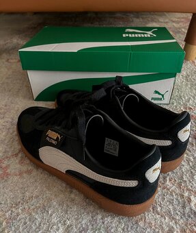 PUMA Palermo tenisky koža čierno biele veľkosť 41 - 9