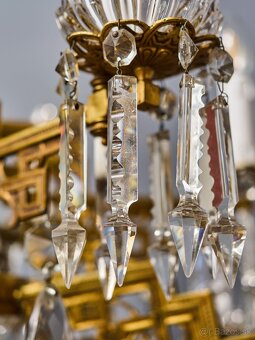 Veľký luster Art Deco na 12 žiaroviek - 9