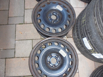 Alu disky Škoda 5x100, pneu 215/45 R16 č.12d - 9