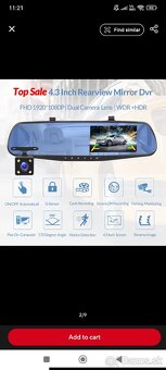 Autokamera ACCEO A08 Full HD / 1920x1080 / predná + zadná - 9