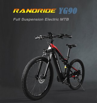 Výkonný ebike Randride 27.5x2.4",1000W,17Ah,45km/h,120km,24 - 9