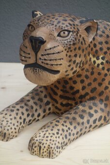 LEOPARD drevo dekorácia. - 9