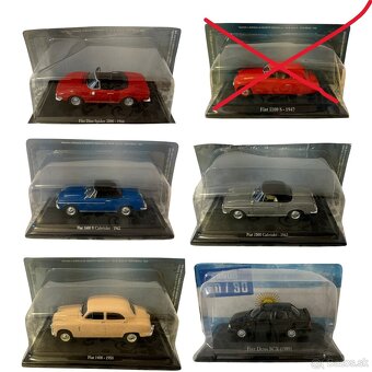 Kovové, zberateľské modely FIAT, mierka 1:43 - 9