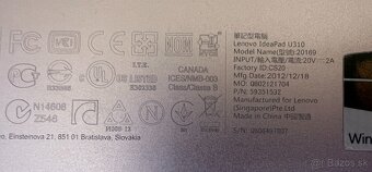 Lenovo IdeaPad U310 / i3 2365M / 4GB RAM / 128GB SSD /13.3" - 9