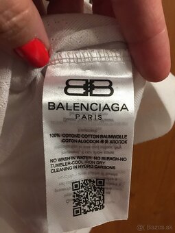 NOVÉ BALENCIAGA white pánske tričko L - 9