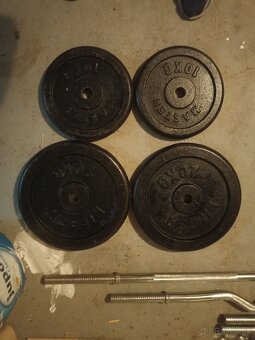 Kotúče na činky 120kg, Bench, Tyče, Jednoručky - 9