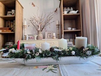 Vianočné prestieranie, adventné dekorácie, aranžovanie - 9