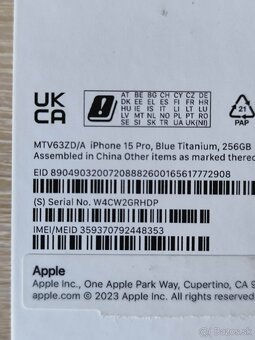 Iphone 15 Pro 256 GB blue titanium - 9