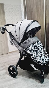 Predám obojstranný uni handmade fusak - nánožník + kožušinka - 9