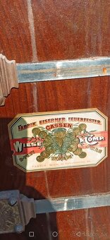 Starožitný trezor popelka Wiese & Comp - 9