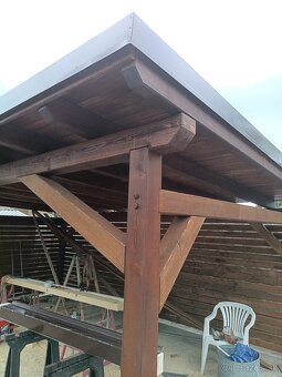 Chata, altánok, prístrešok, terasa, sauna, tesárske práce - 9