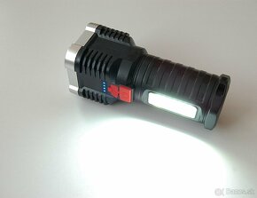 LED Baterka 5x LED + COB LED, 4 režimy, mico USB nabíjanie - 9