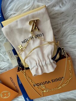 Nový nenoseny nahrdelnik Louis Vuitton dvojitá retiazka - 9