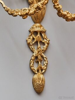 Luxusné nástenné lampy neoklasicistické – pozlátený bronz - 9