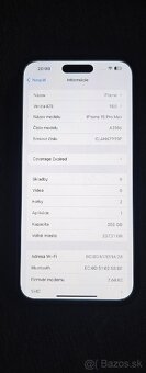 Apple 15 pro max 256g.Natur titánum. - 9