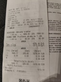 Traktorová kosačka Hecht 5169 - 9