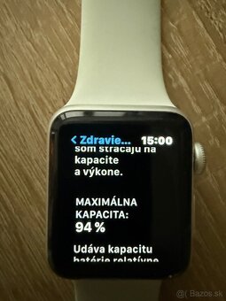 Predám Apple Watch series 3 38mm silver - 9